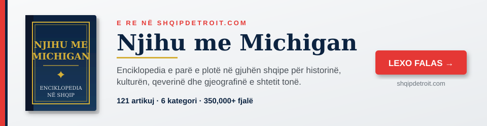 Njihu me Michigan - Enciklopedia e parë e plotë në gjuhën shqipe për historinë, kulturën, qeverinë dhe gjeografinë e shtetit të Michigan-it